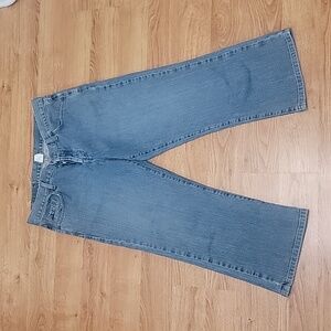 (Capris) Lucky Brand Easy Rider Dungarees Button Fly Size 8 / 29